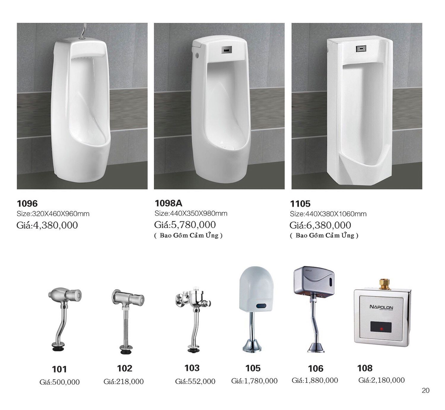 Thiết bị vệ sinh NAPOLON Catalogue và Bảng giá mới nhất /Page 19